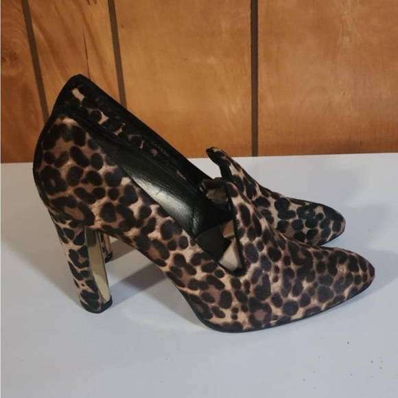 Stuart Weitzman Women’s Leopard Calf Hair Uprise Loafer Pumps EUC** - Picture 3 of 10